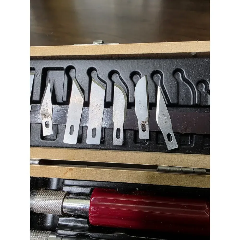 Vintage X-ACTO Knife Tool Set In Wooden‎ Box complete